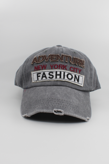 Eskitme Şapka Adventure Fashıon NY-Gri̇