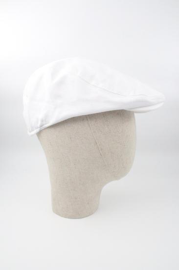 Yazlık Keten London Kasket Spor Kasket Şapka-Beyaz