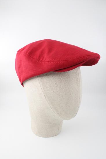 Yazlık Keten London Kasket Spor Kasket Şapka-Kırmızı