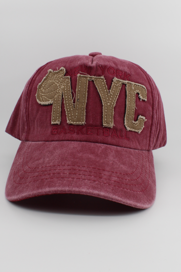 Eskitme Şapka NYC-Bordo