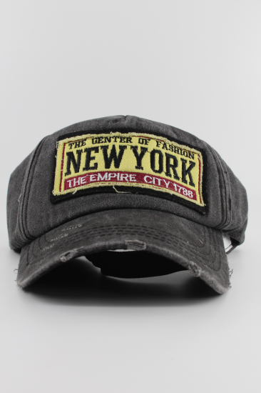 Eskitme Şapka New York The Empire City-Si̇yah